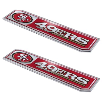 Logo Brands  San Francisco 49ers 2-Pack Embossed Truck Emblem Set