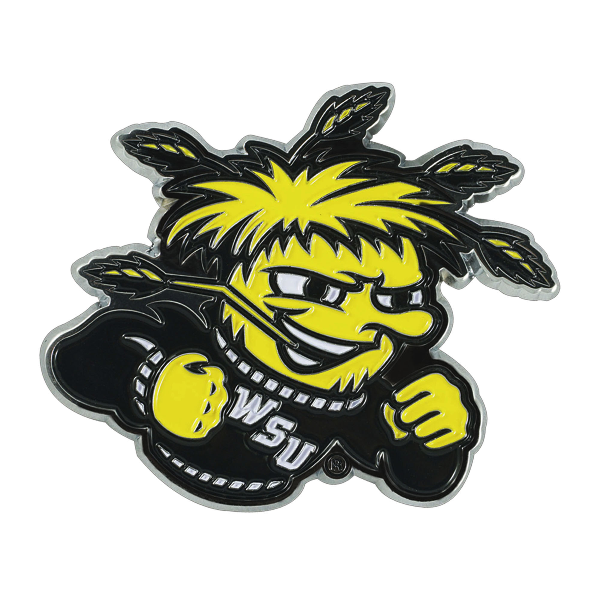 Logo Brands Wichita State Shockers Embossed Color Auto Emblem
