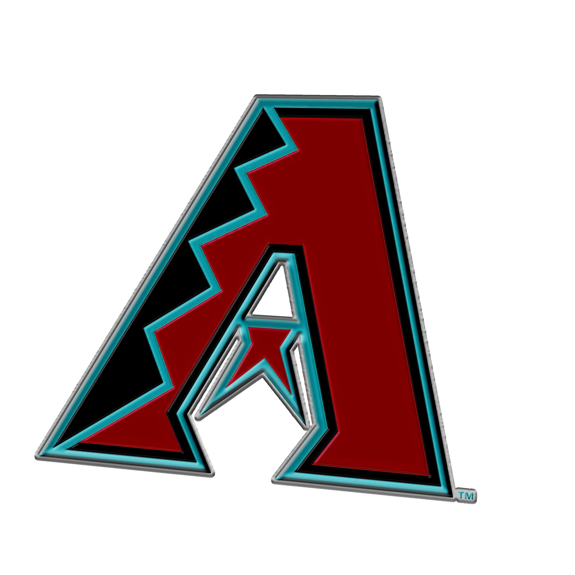 Logo Brands Arizona Diamondbacks Embossed Color Auto Emblem