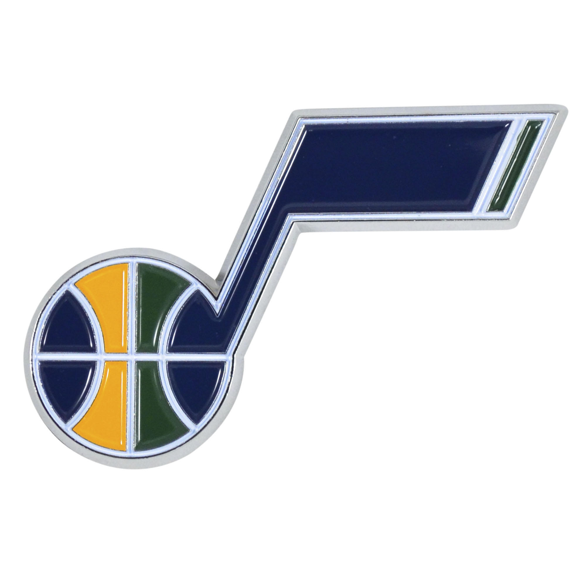 Logo Brands Utah Jazz Embossed Color Auto Emblem
