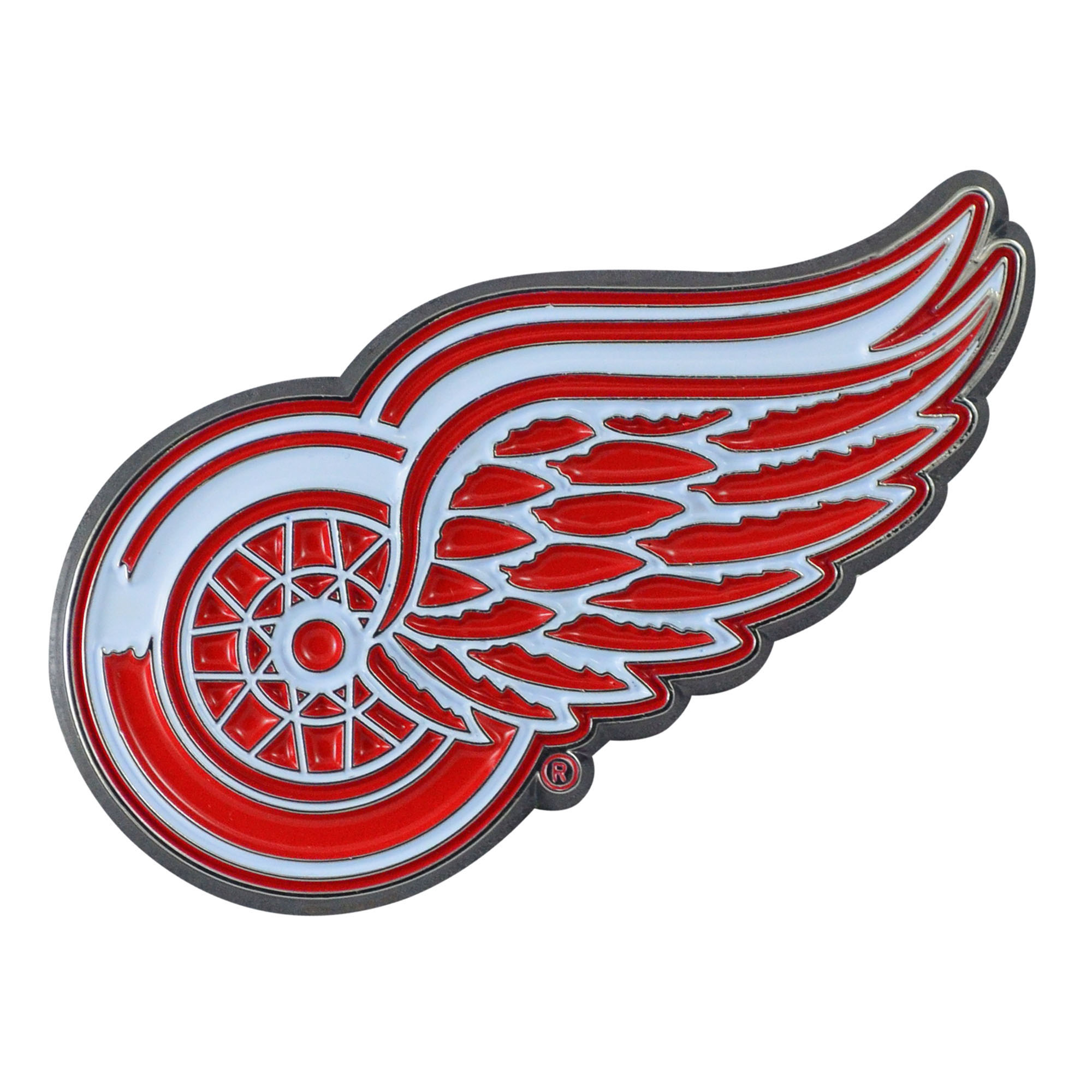 Logo Brands Detroit Red Wings Embossed Color Auto Emblem