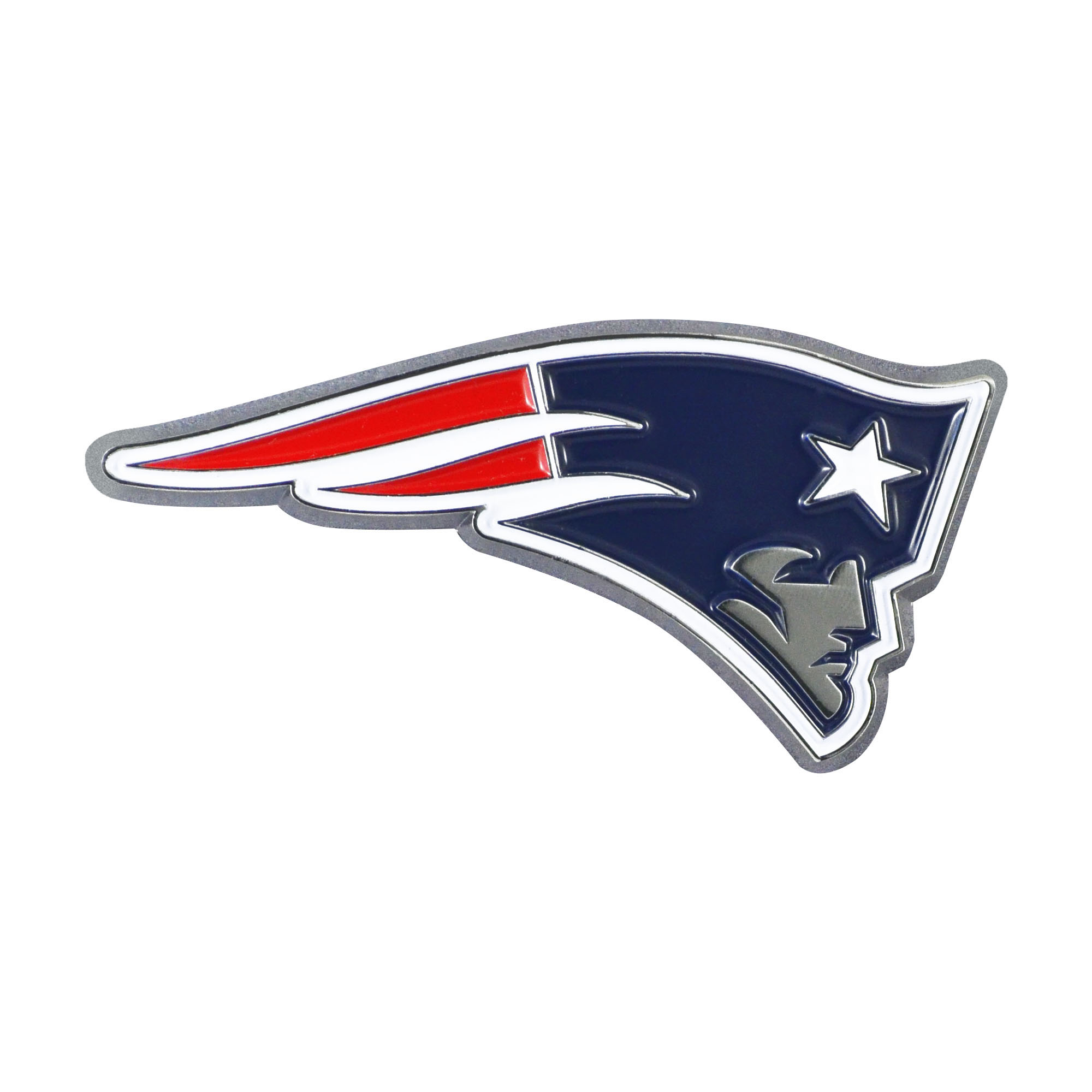 Logo Brands New England Patriots Embossed Color Auto Emblem