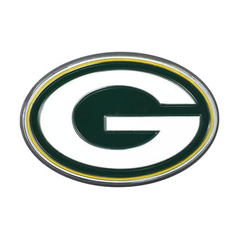 Logo Brands Green Bay Packers Embossed Color Auto Emblem