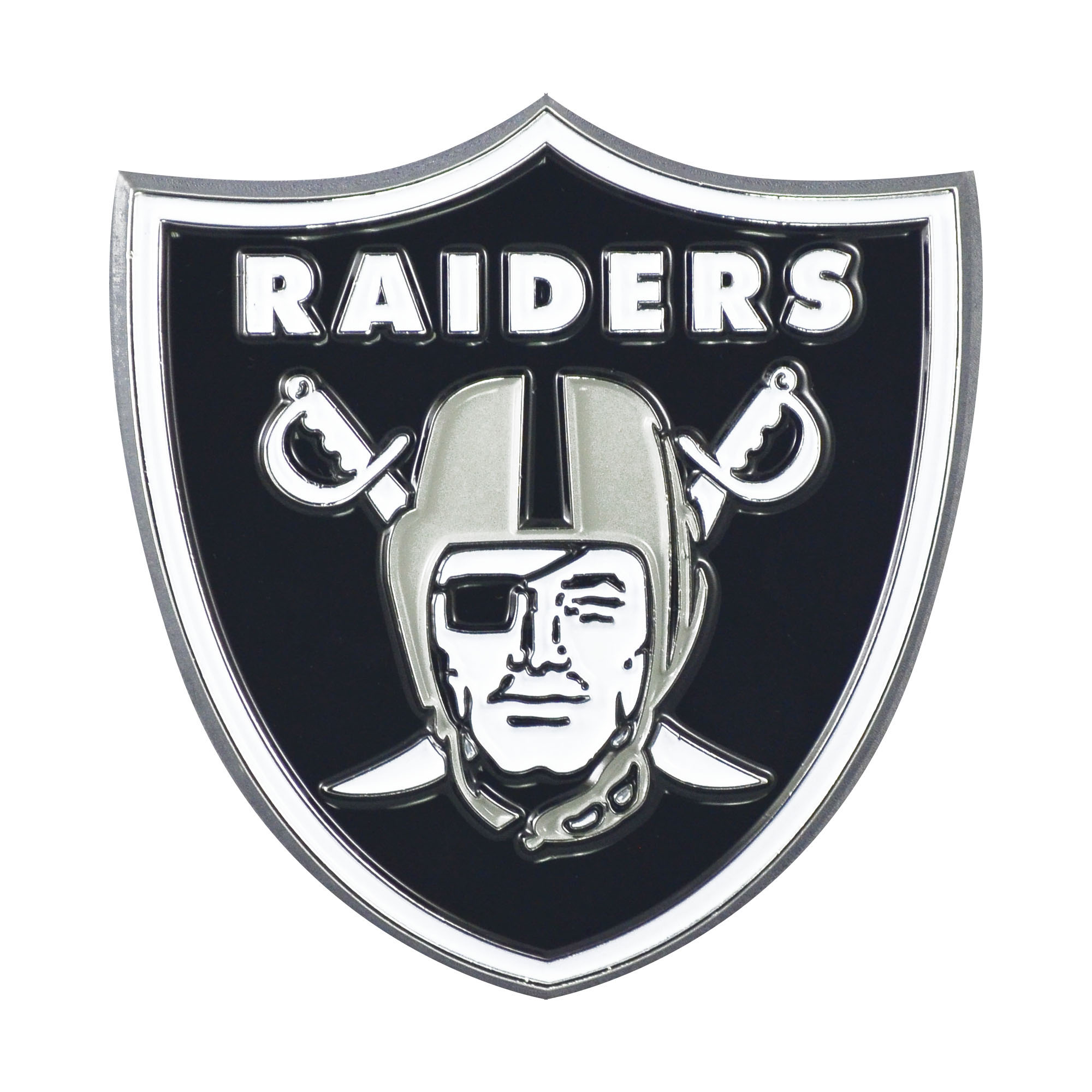Logo Brands Las Vegas Raiders Embossed Color Auto Emblem