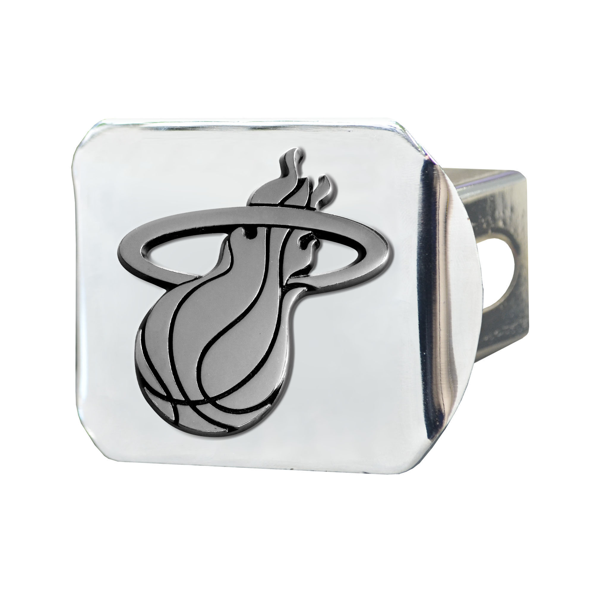 Logo Brands Miami Heat Chrome on Chrome Hitch Cover