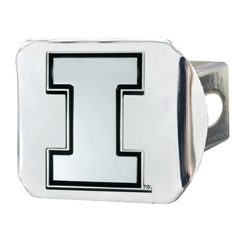 Logo Brands Illinois Fighting Illini Chrome on Chrome Hitch Cover