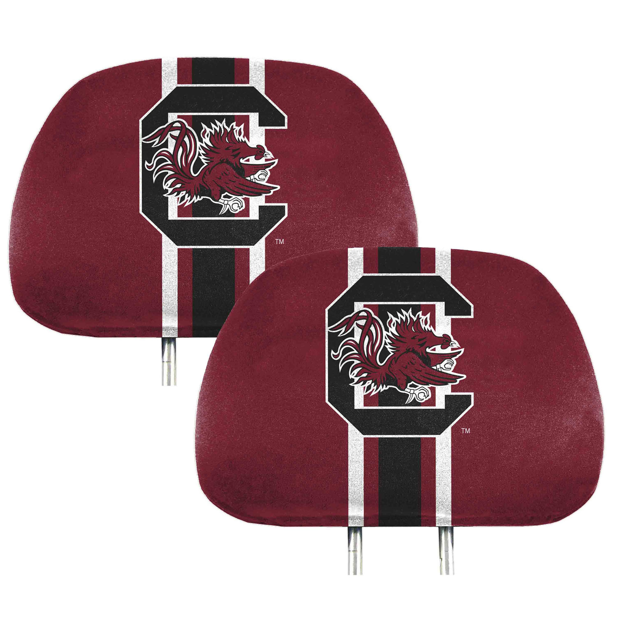 Logo Brands South Carolina Gamecocks Printed Two-Pack Headrest Covers