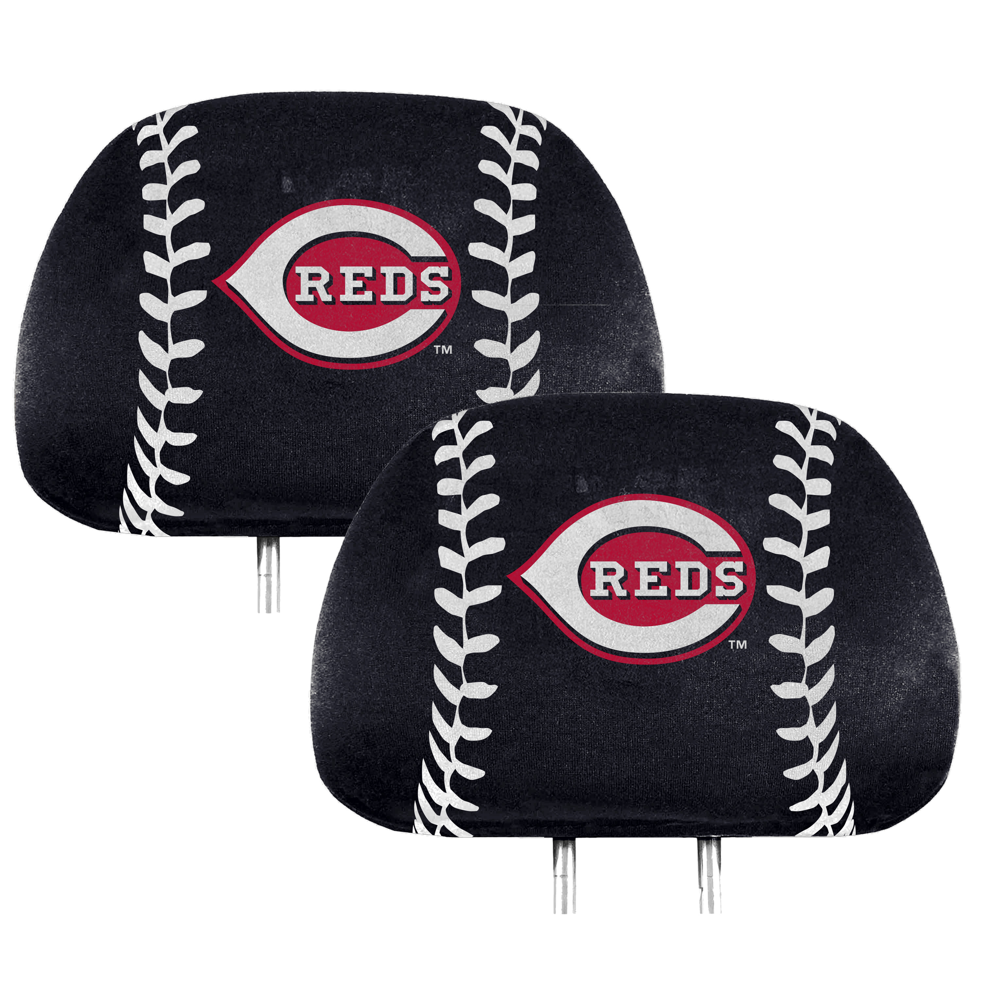 Logo Brands Cincinnati Reds Printed Two-Pack Headrest Covers
