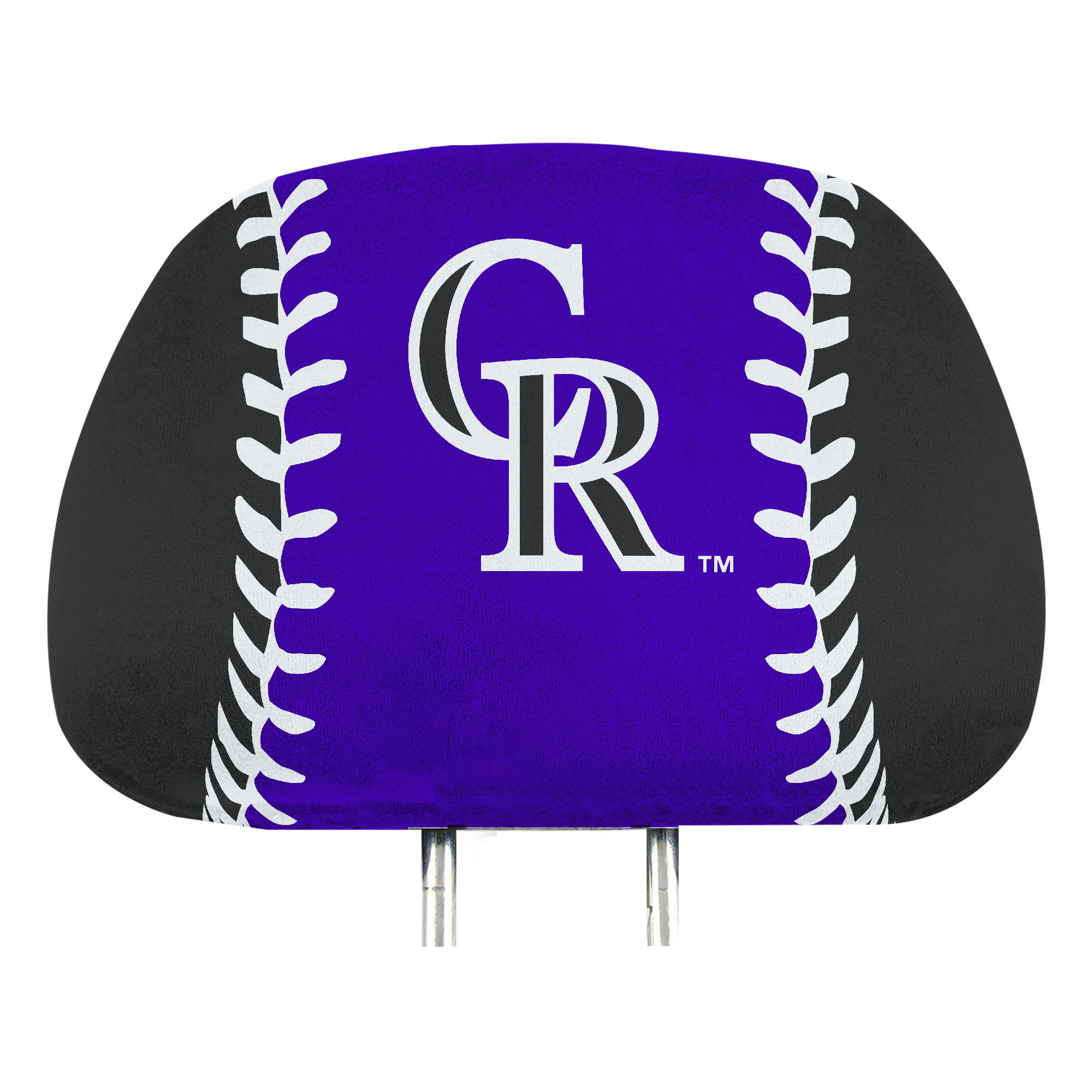 Logo Brands Colorado Rockies Printed Two-Pack Headrest Covers