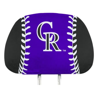 Logo Brands Colorado Rockies Printed Two-Pack Headrest Covers