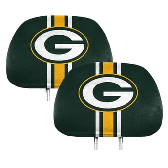 Logo Brands Green Bay Packers Printed Two-Pack Headrest Covers
