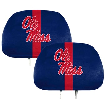 Logo Brands Ole Miss Rebels Printed Two-Pack Headrest Covers