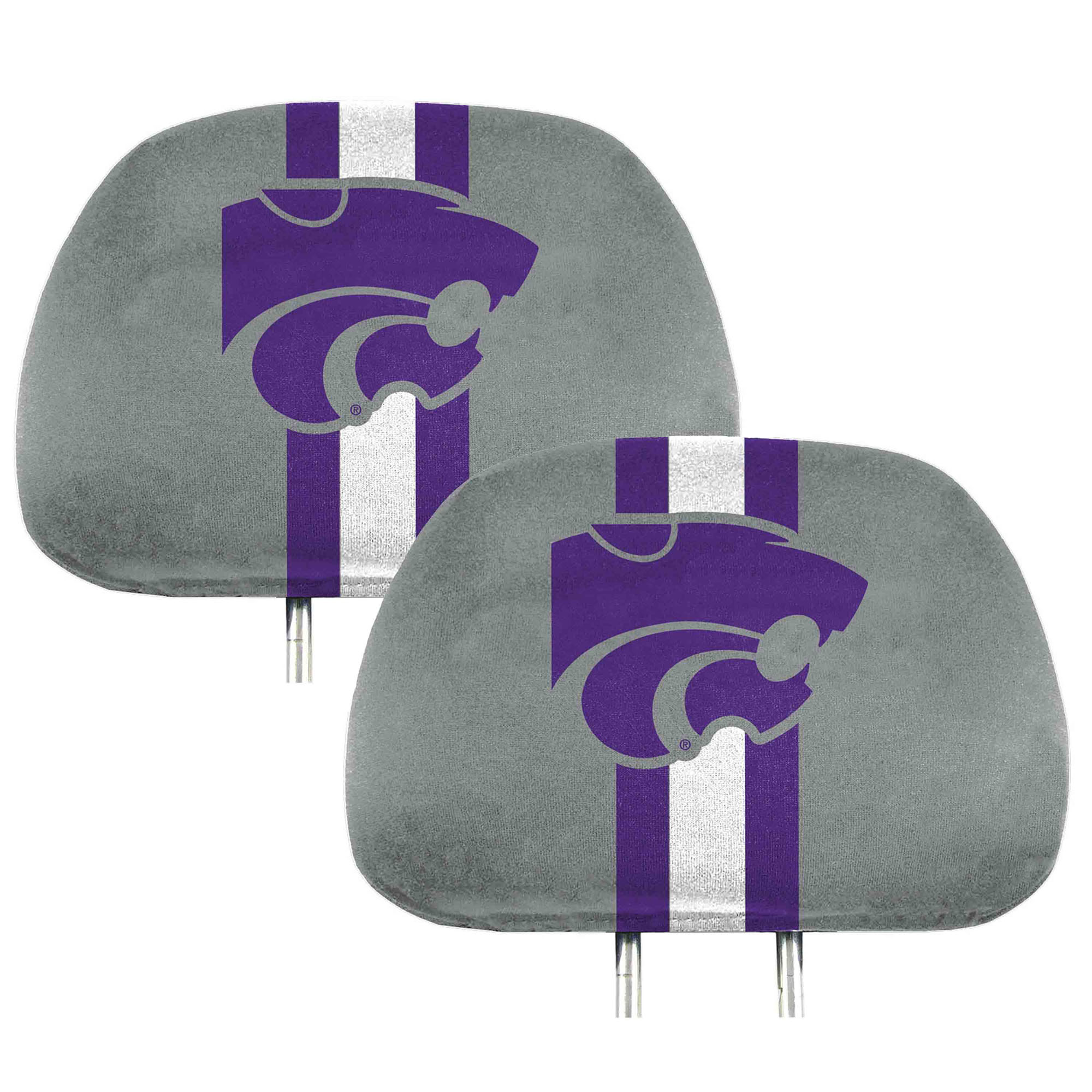 Logo Brands Kansas State Wildcats Printed Two-Pack Headrest Covers