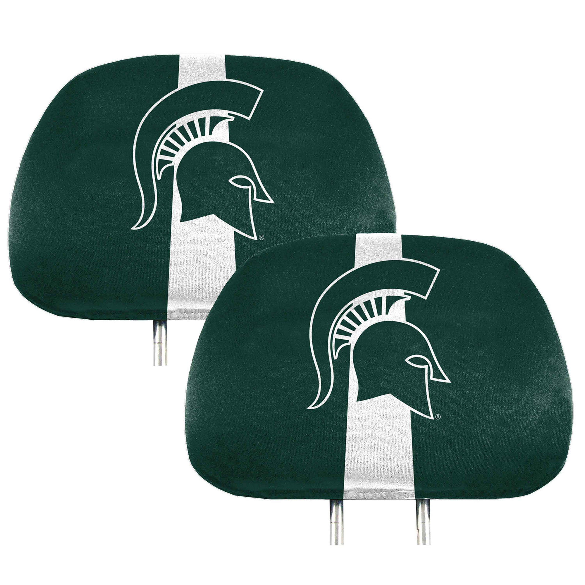 Logo Brands Michigan State Spartans Printed Two-Pack Headrest Covers
