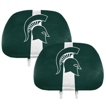 Logo Brands Michigan State Spartans Printed Two-Pack Headrest Covers