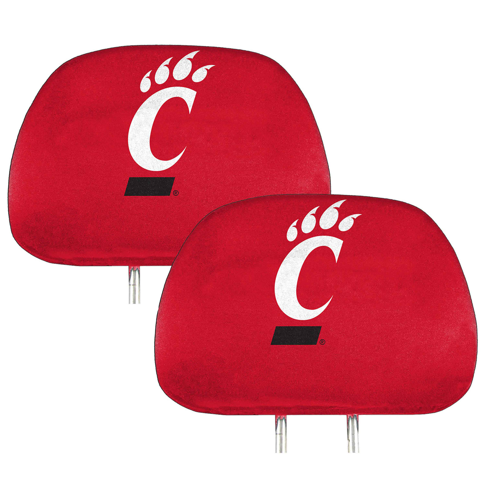 Logo Brands Cincinnati Bearcats Printed Two-Pack Headrest Covers