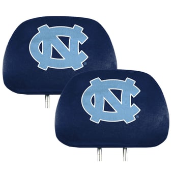 Logo Brands North Carolina Tar Heels Printed Two-Pack Headrest Covers