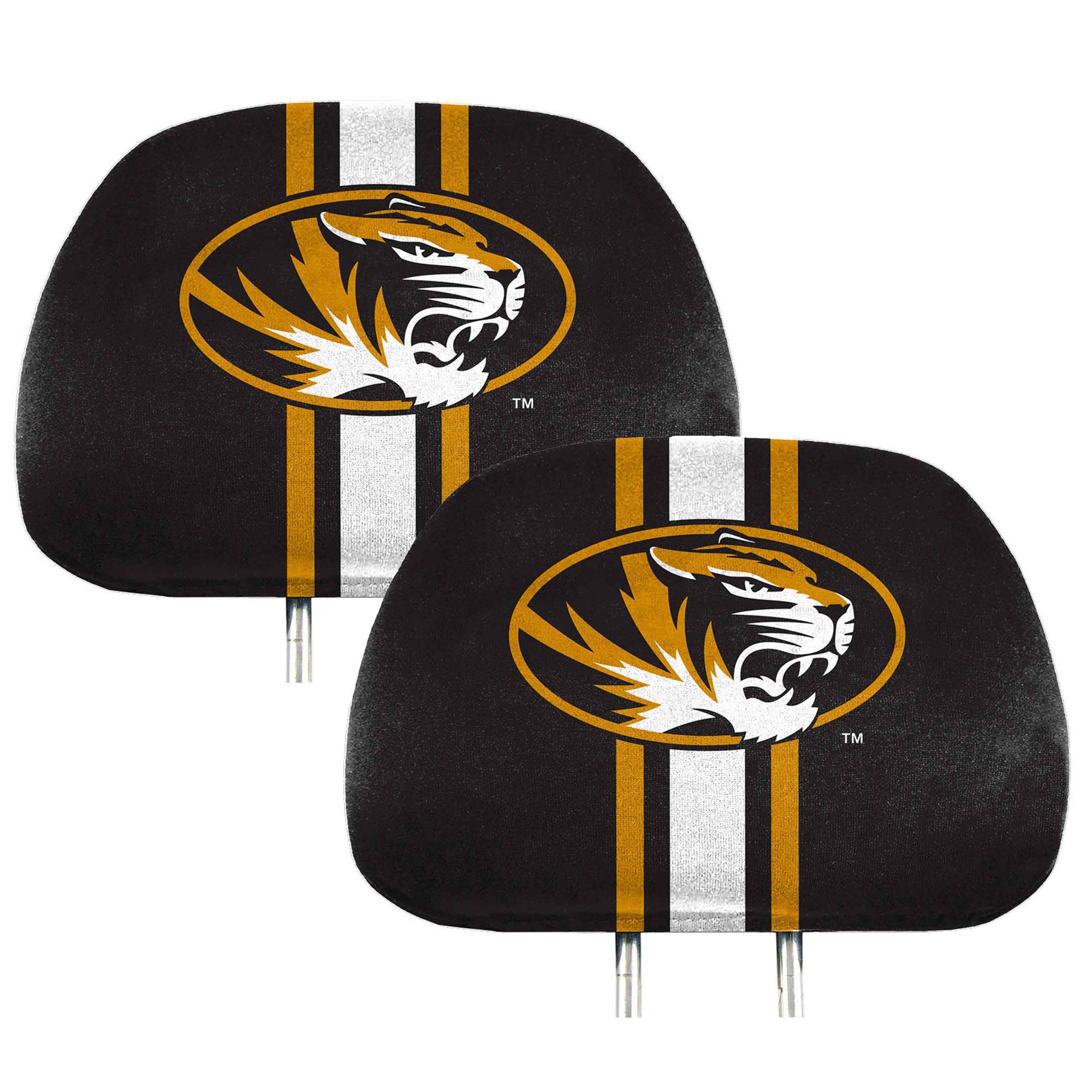 Logo Brands Missouri Tigers Printed Two-Pack Headrest Covers