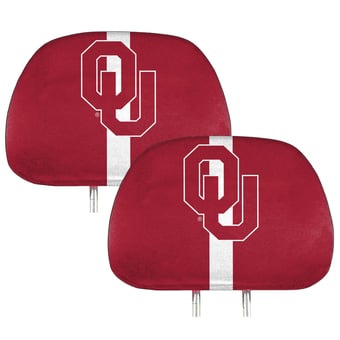 Logo Brands Oklahoma Sooners Printed Two-Pack Headrest Covers