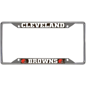 Logo Brands Cleveland Browns Chrome License Plate Frame