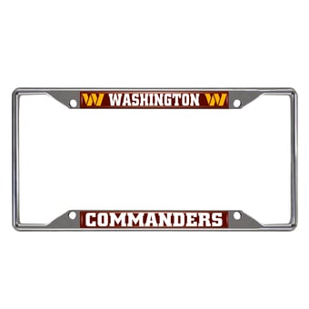 Logo Brands Washington Commanders Chrome License Plate Frame