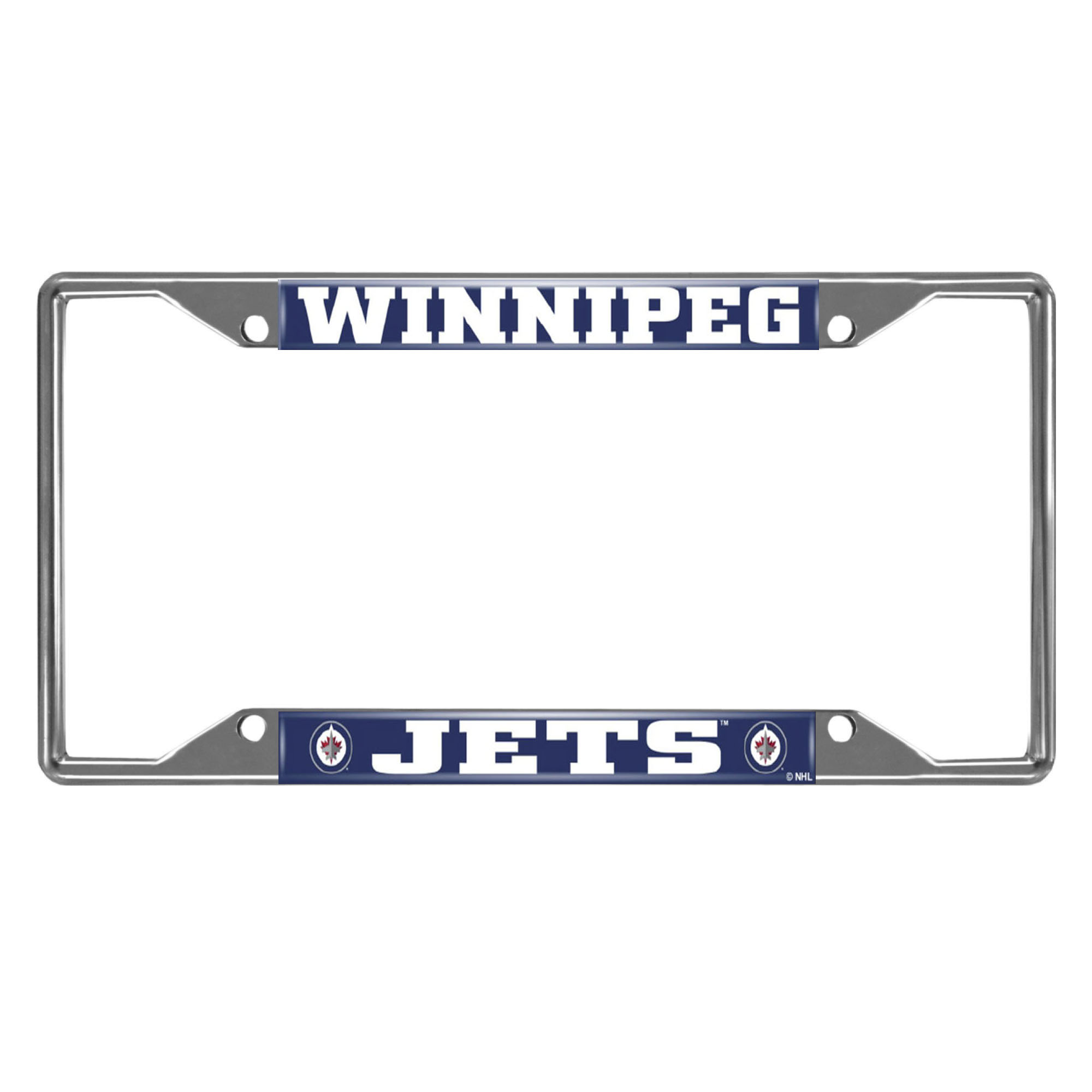 Logo Brands Winnipeg Jets Chrome License Plate Frame