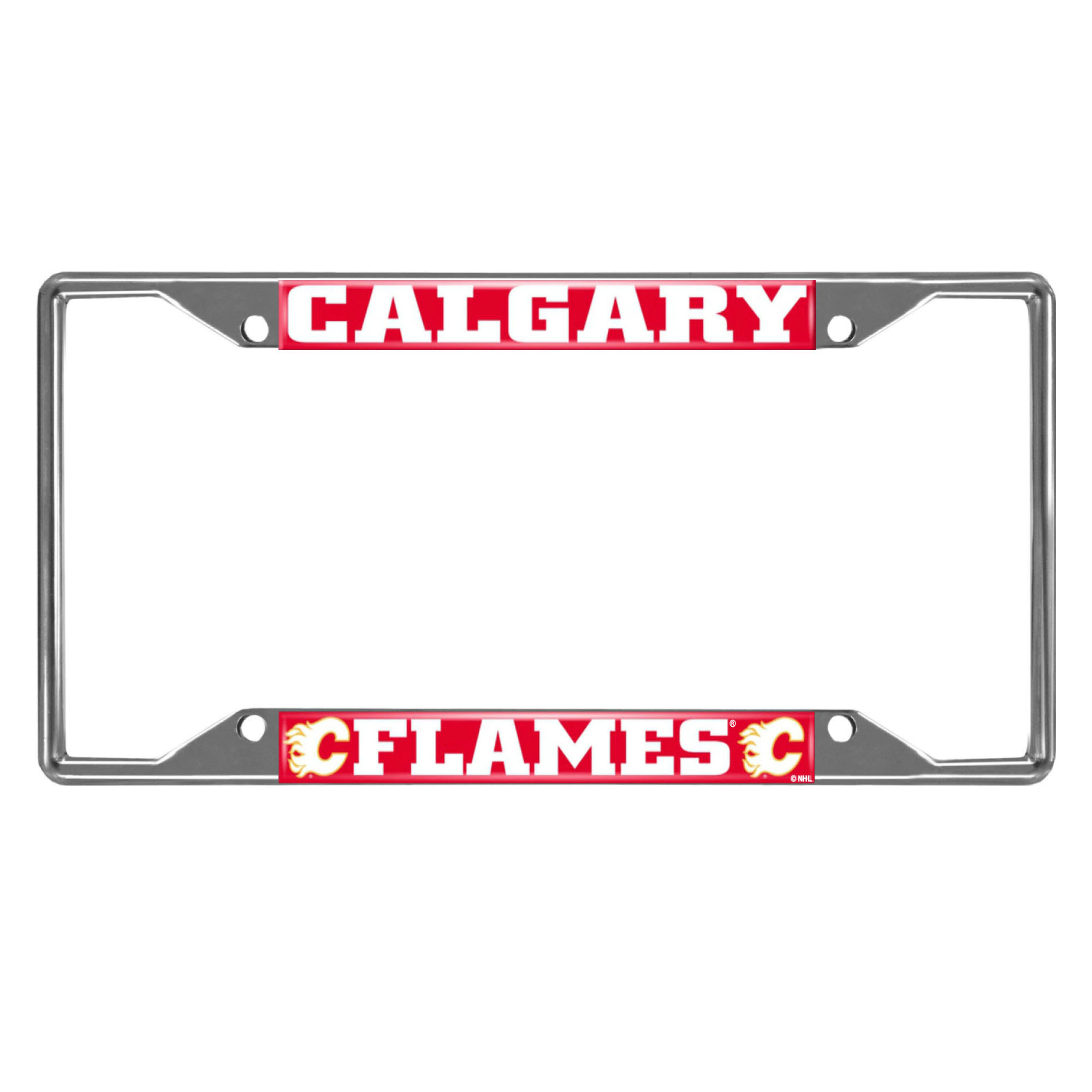 Logo Brands Calgary Flames Chrome License Plate Frame