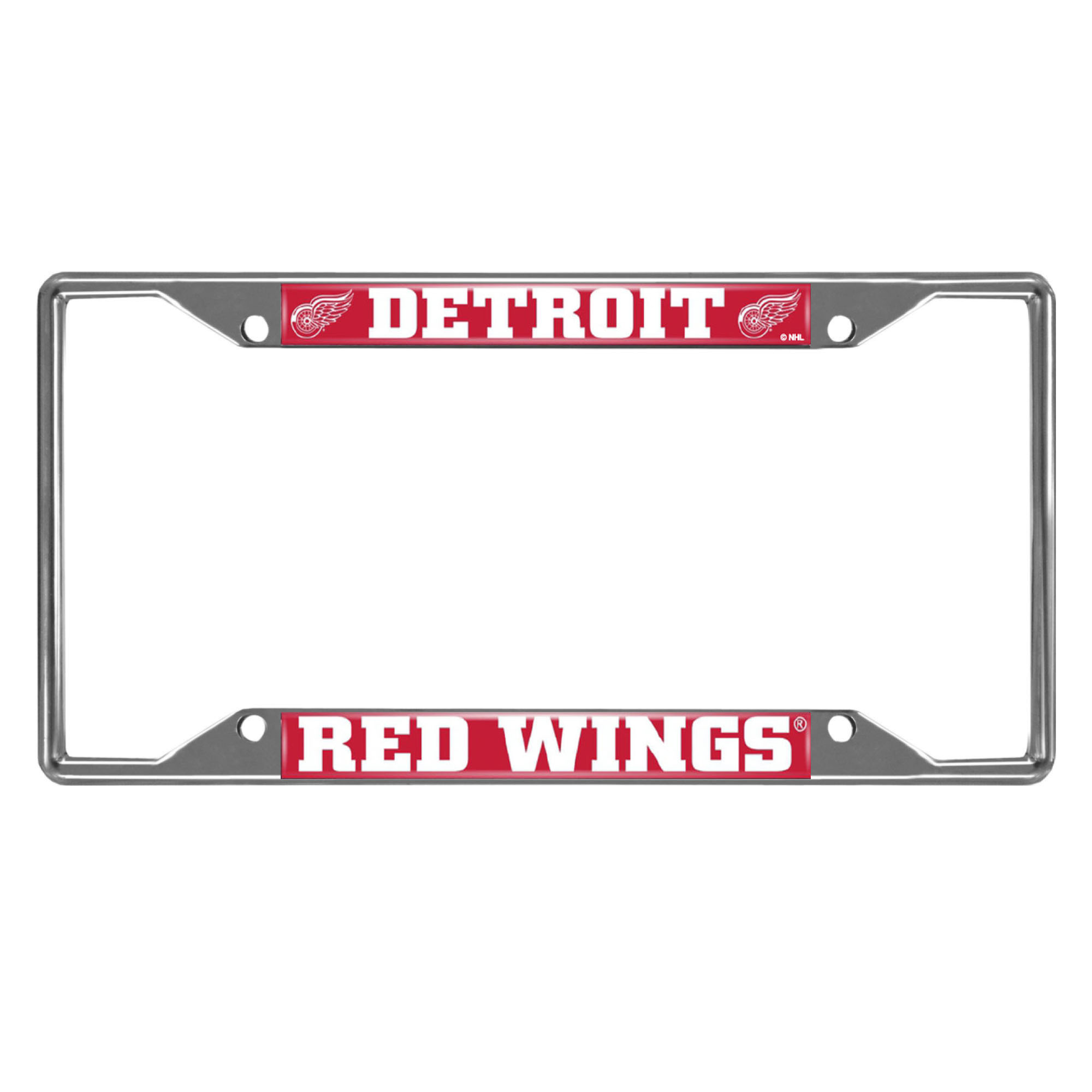 Logo Brands Detroit Red Wings Chrome License Plate Frame