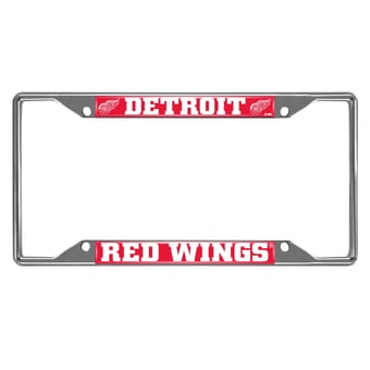 Logo Brands Detroit Red Wings Chrome License Plate Frame