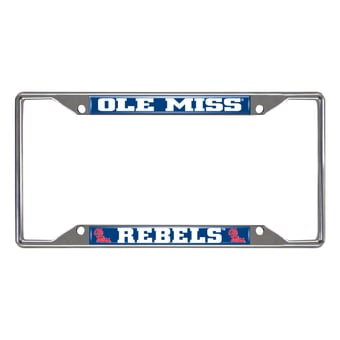 Logo Brands Ole Miss Rebels Chrome License Plate Frame