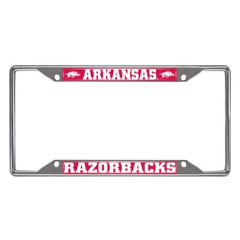 Logo Brands Arkansas Razorbacks Chrome License Plate Frame