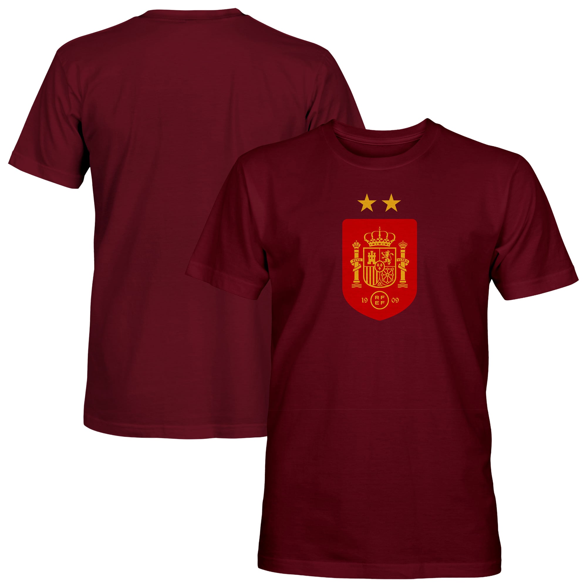Men's 1863FC Maroon Spain National Team Color Badge T-Shirt