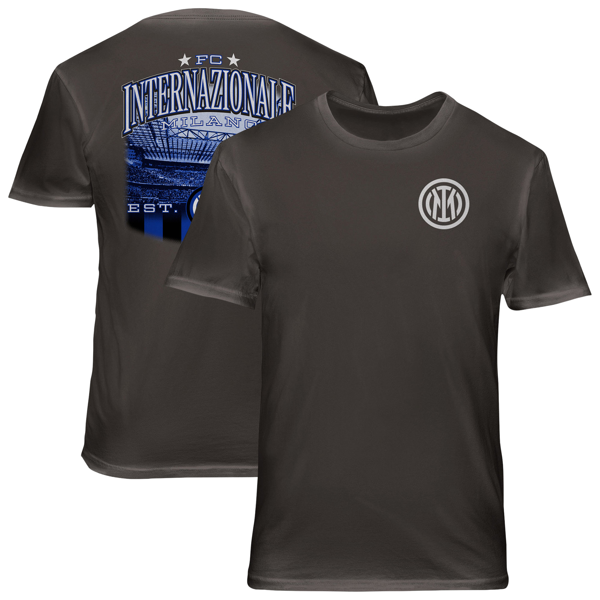 Men's 1863FC  Gray Inter Milan Wordmark Cotton T-Shirt