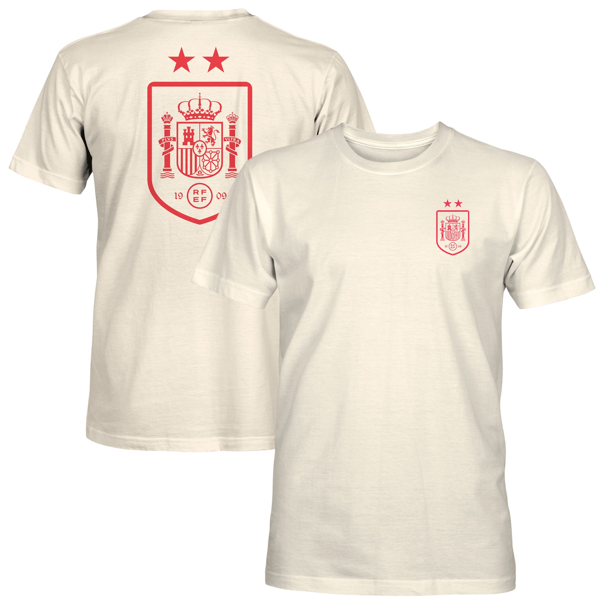 Men's 1863FC  Cream Spain National Team Big Logo Heavyweight T-Shirt