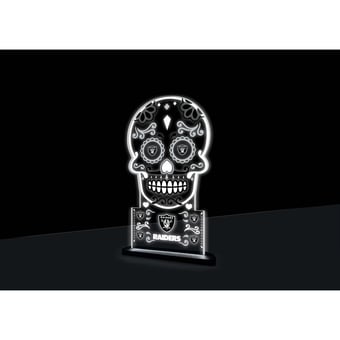 Las Vegas Raiders 10" LED Tabletop Sugar Skull Halloween Desklite Sign