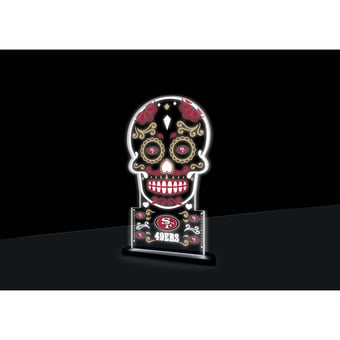 San Francisco 49ers 10" LED Tabletop Sugar Skull Halloween Desklite Sign