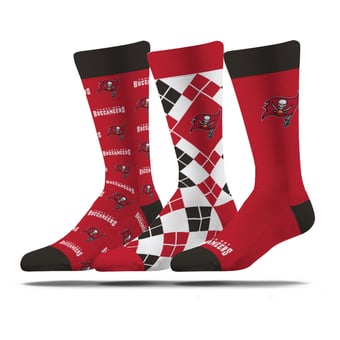 Unisex Strideline Tampa Bay Buccaneers Business Knit Crew Socks Three-Pack Set