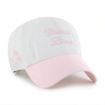 Women's '47 White Detroit Lions Gelato Two-Tone Clean Up Adjustable Hat