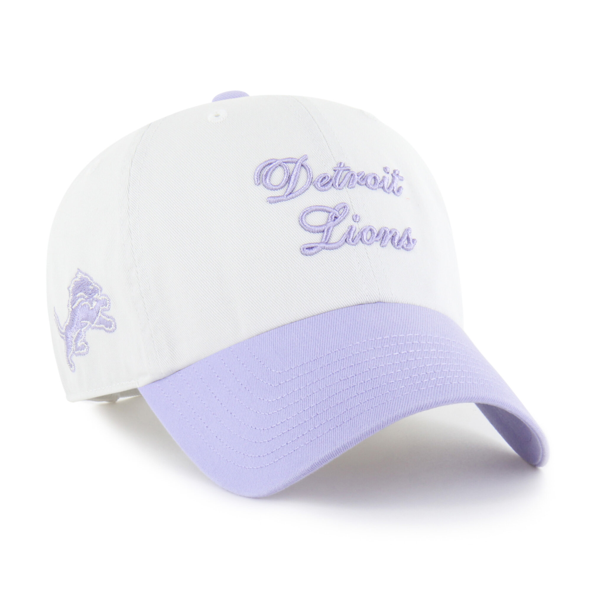 Women's '47  White Detroit Lions Gelato Two-Tone Clean Up Adjustable Hat