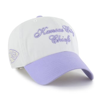 Women's '47  White Kansas City Chiefs Gelato Two-Tone Clean Up Adjustable Hat