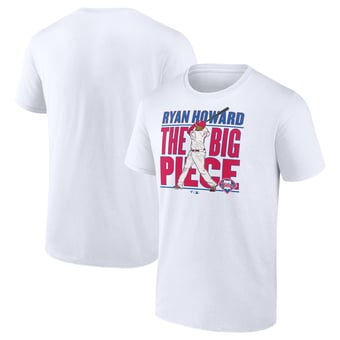 Men's Ryan Howard White Philadelphia Phillies Cooperstown Player T-Shirt