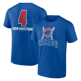 Men's Pete Crow-Armstrong Royal Chicago Cubs Fastball Player Name & Number T-Shirt
