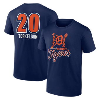 Men's Spencer Torkelson Navy Detroit Tigers Fastball Player Name & Number T-Shirt