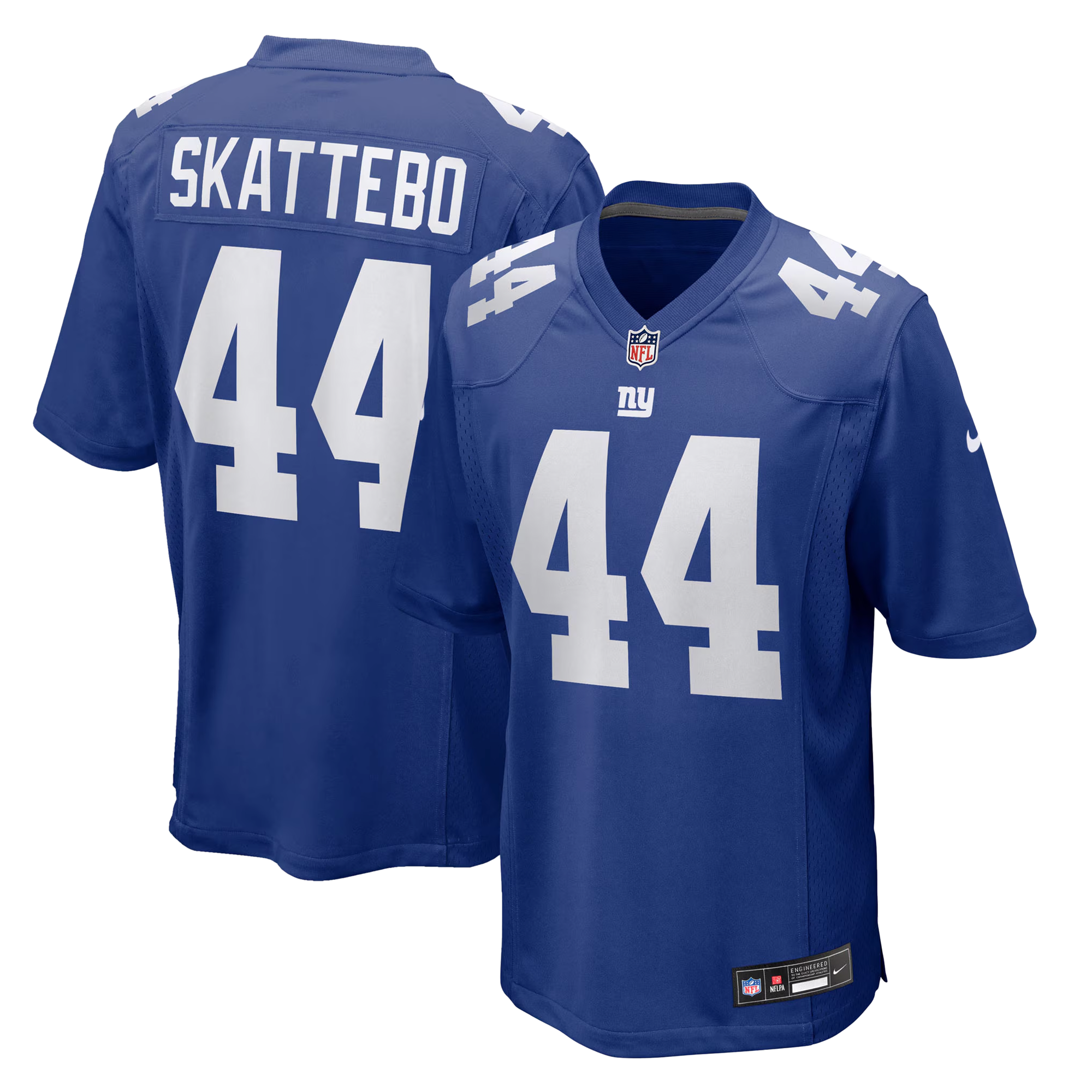 New York Giants Nike Game Home Jersey - Royal Blue - Cam Skattebo - Mens