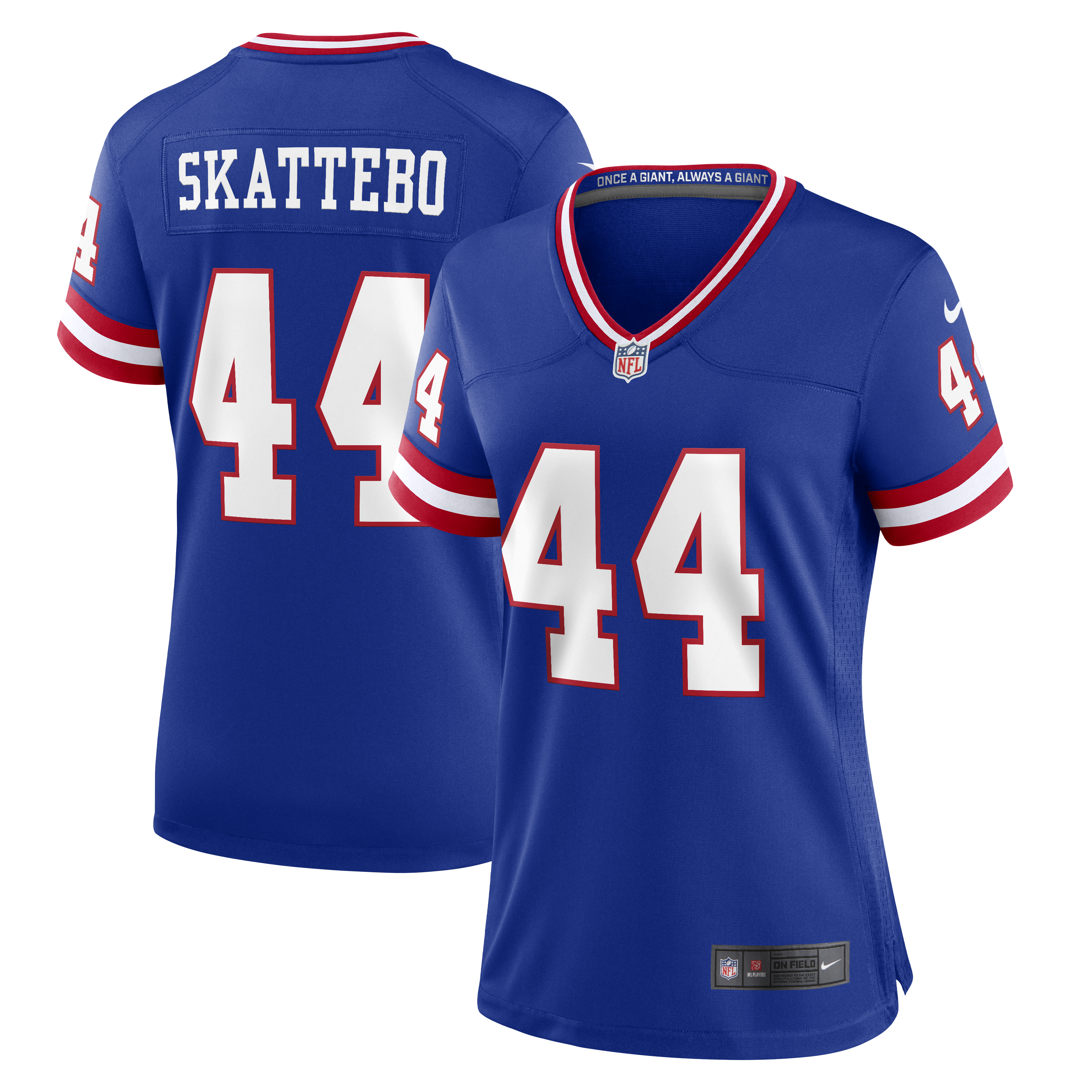 New York Giants Nike Alternate Game Jersey - Royal - Cam Skattebo - Womens