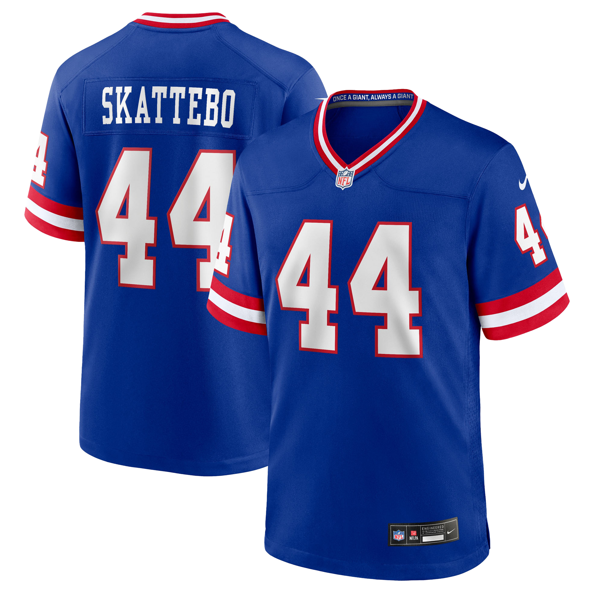 New York Giants Nike Game Secondary Alternate Jersey – Royal – Cam Skattebo – Mens