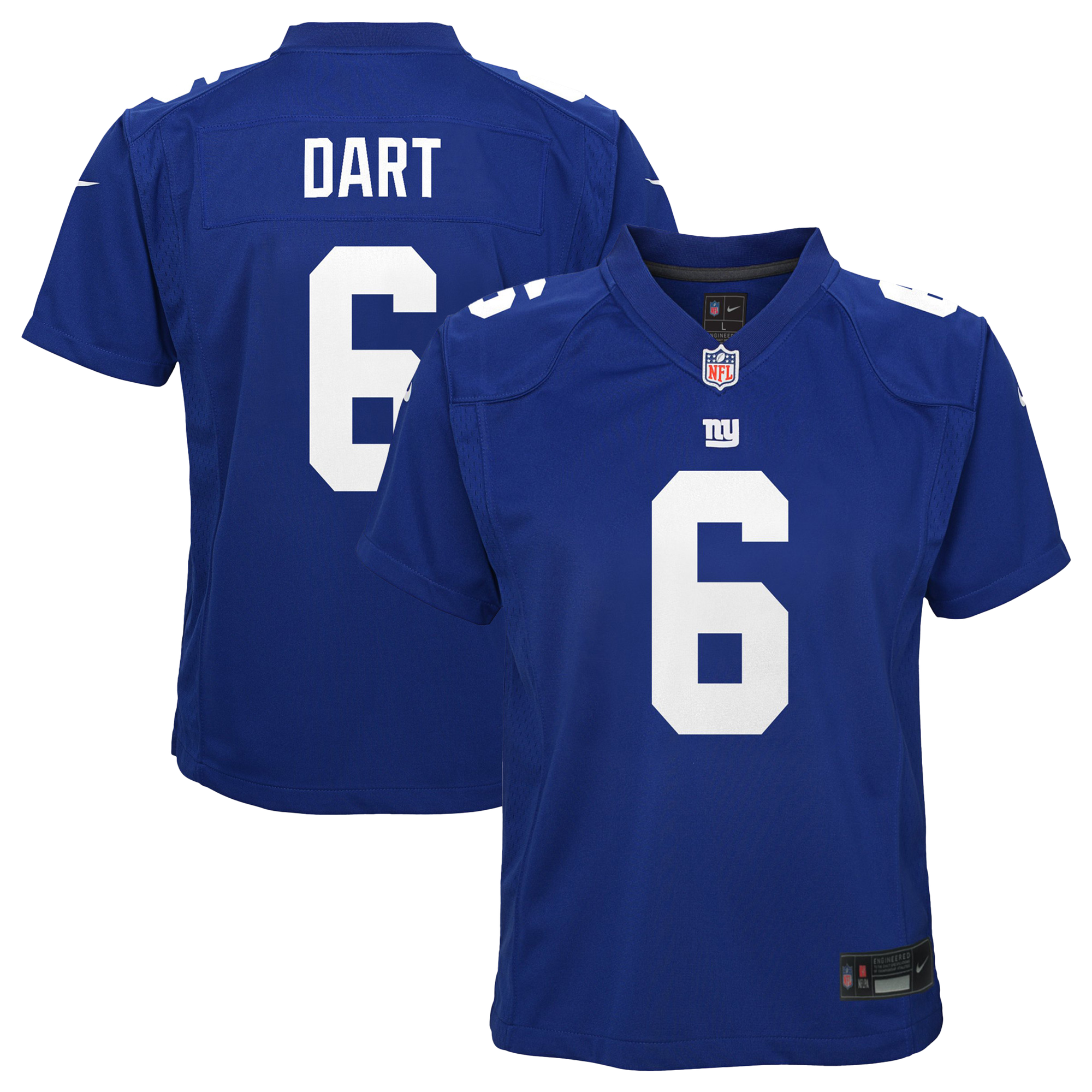 New York Giants Home Game Jersey – Jaxson Dart – Youth