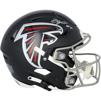 Drake London Atlanta Falcons Autographed Riddell Speed Flex Authentic Helmet