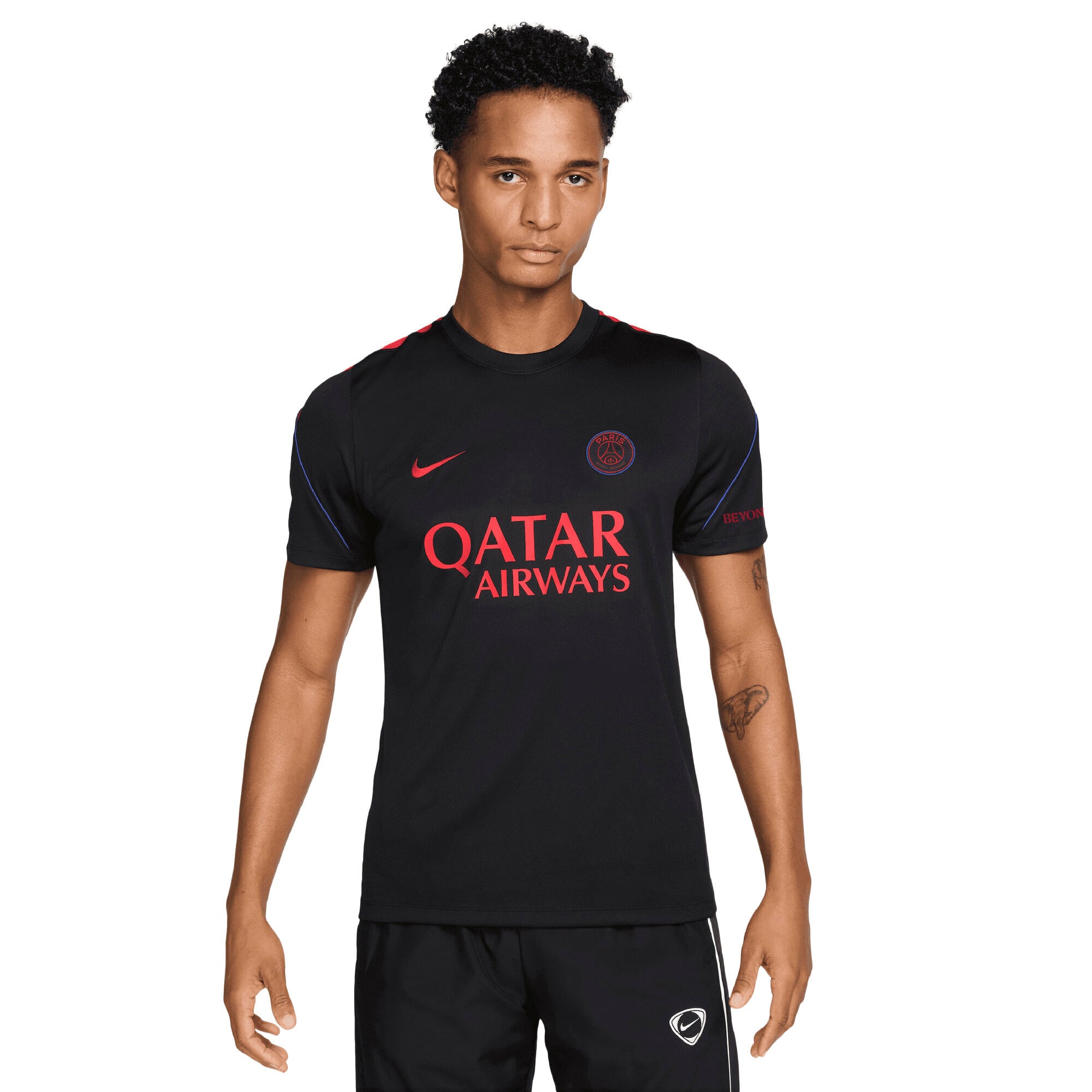 Nike PSG Dri-Fit Strike S/S Top - Black/Red - 2026-2027 - L