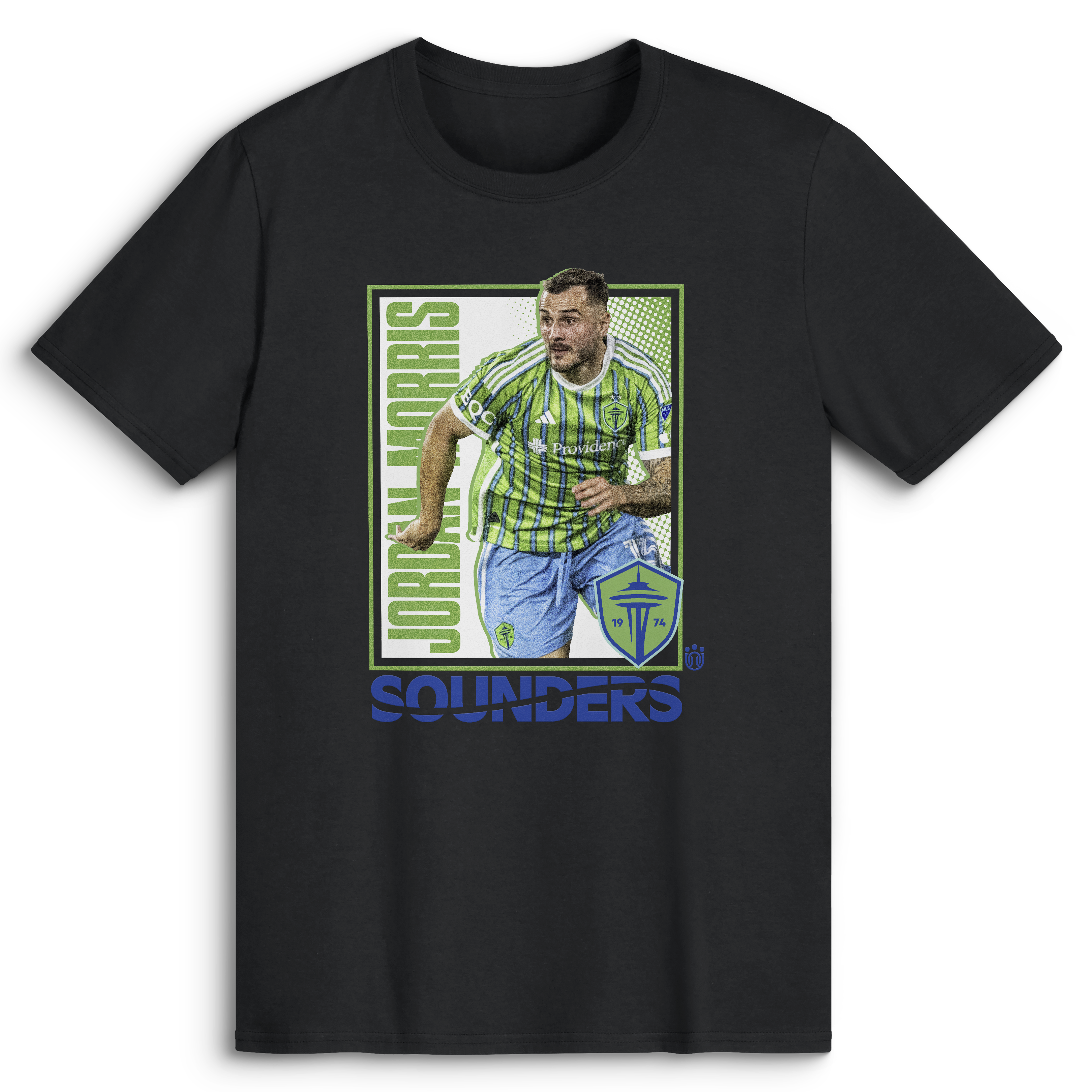 Men’s Jordan Morris Black Seattle Sounders FC Player Program T-Shirt Men’s Jordan Morris Black Seattle Sounders FC Player Program T-Shirt